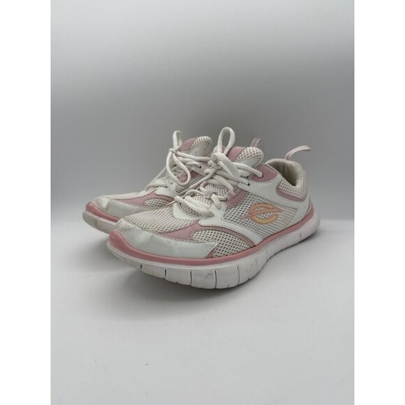 K-Swiss Womens 7.5B White & Pink Mesh Athletic Lace-Up Sneakers - Picture 1 of 7
